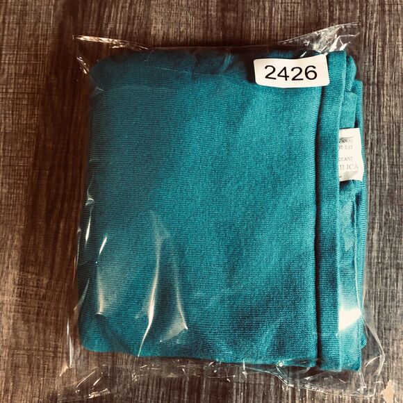 Christopher &Banks Cardigan Womens M Turquoise Knit Sweater 3/4 SLV Open Front - Picture 7 of 7